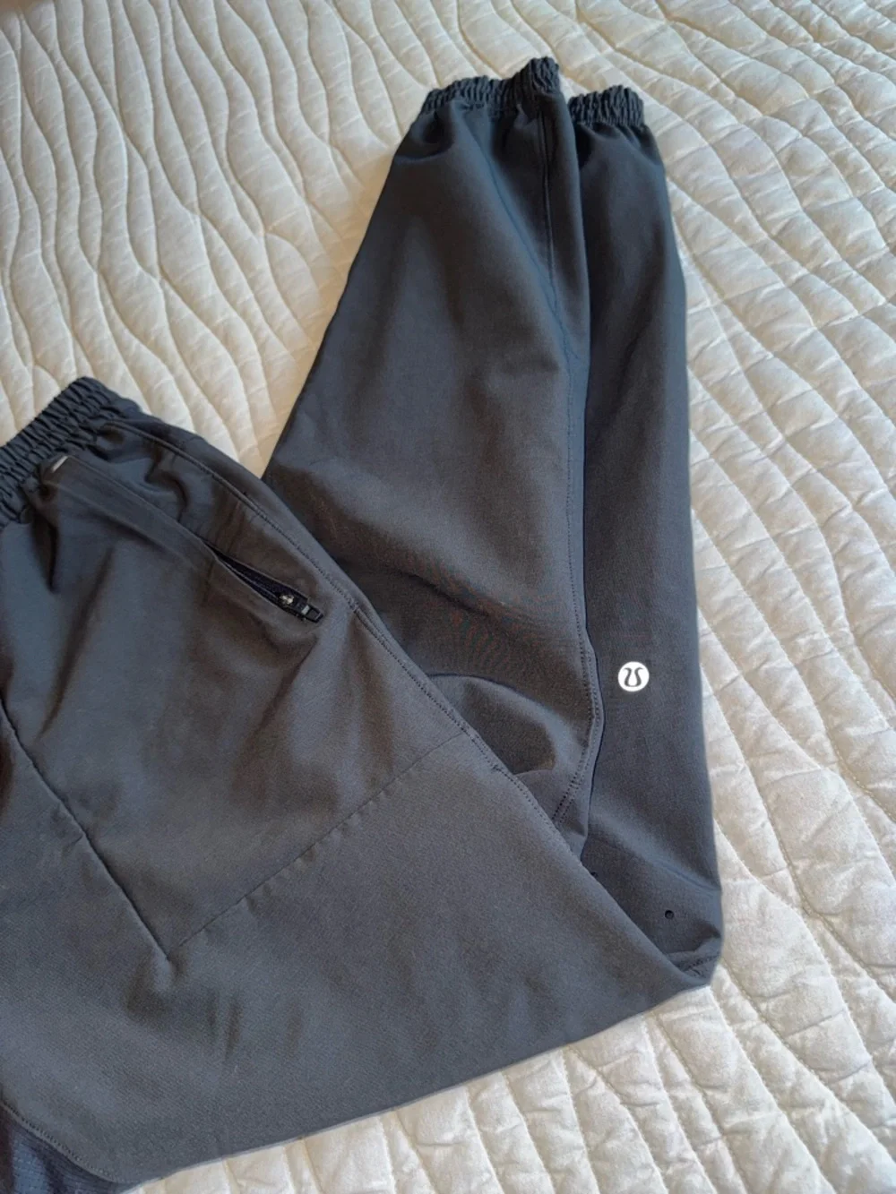 Lululemon License to Train Joggers in a textured graphite grey fabric